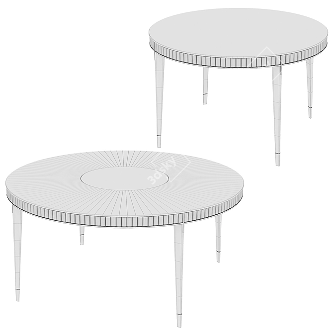 EDEN-ROCK Marble Round Dining Table 3D model image 3