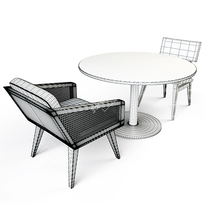 Modern Dining Table - Elegant and Functional 3D model image 4