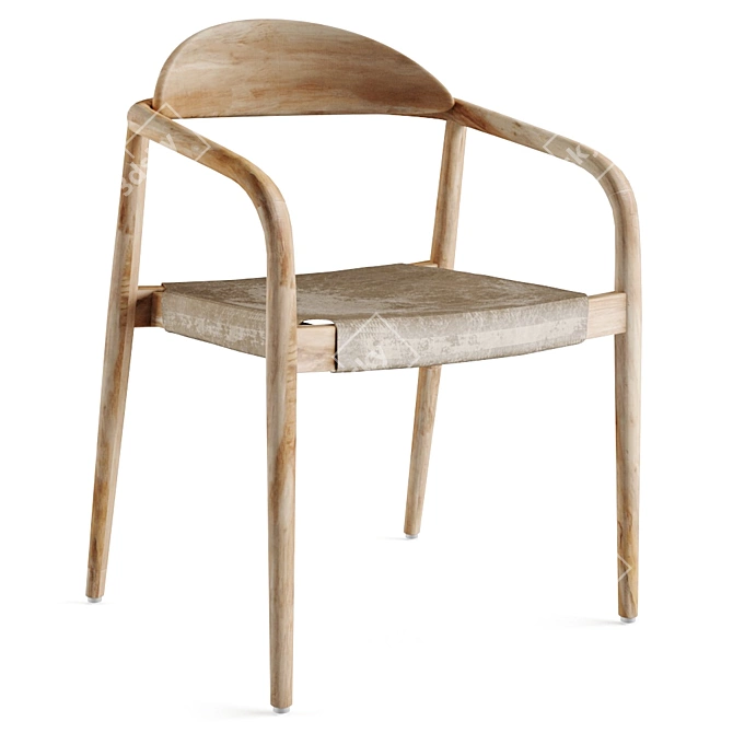 Scandinavian Bliss: Nina Chair 3D model image 1
