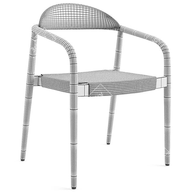 Scandinavian Bliss: Nina Chair 3D model image 4