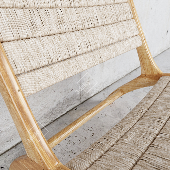 HKLiving Natural Teak Lounge Chair 3D model image 4