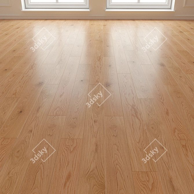 Title: Tango Oak Nature Laminate Parquet 3D model image 3