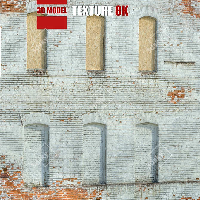 High-Res Facade 3D Model - Realistic Texture - Vray Material 3D model image 2