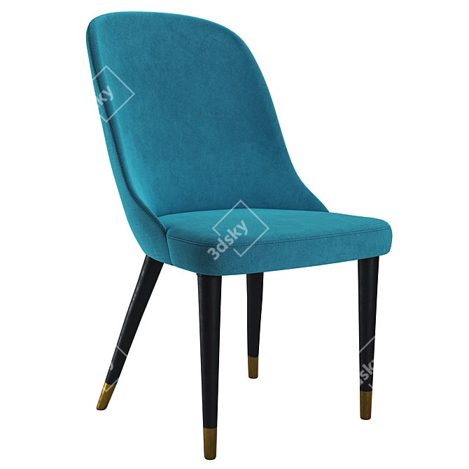 Modern Blue Chair: Pavlyk 3D model image 1