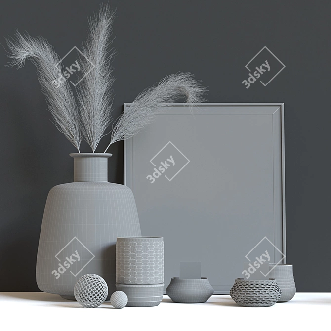 Elegant Decorative Set for Vray 3D model image 4