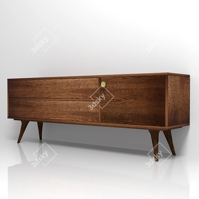 Retro Chic Sideboard: Moooi ZIO BUFFET 3D model image 1