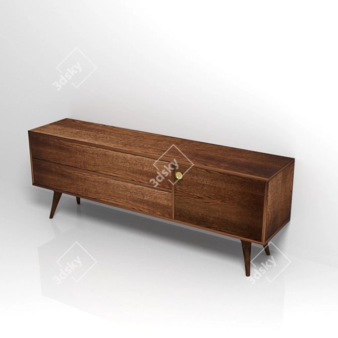 Retro Chic Sideboard: Moooi ZIO BUFFET 3D model image 2