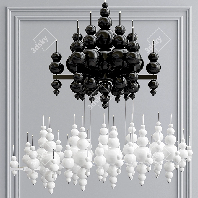 Radiant Moonlight Chandelier 3D model image 1