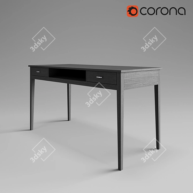 Elegant USTAS 1 Writing Desk 3D model image 2