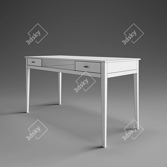 Elegant USTAS 1 Writing Desk 3D model image 3