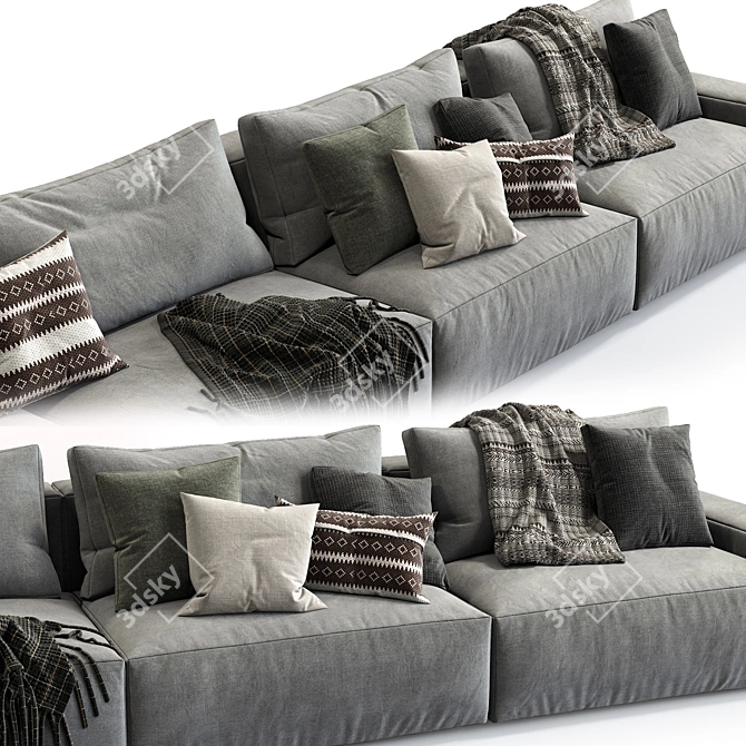 Modern Daniel Sofa: Composition 4 3D model image 2