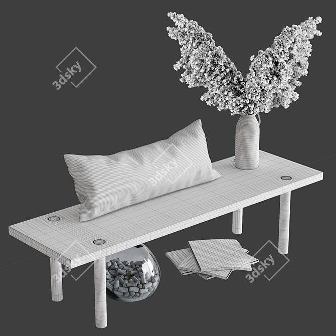 Pampas & Table Decor Set 3D model image 4