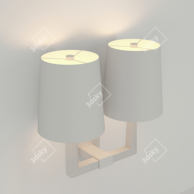 Elegant Ojai Double Sconce by Barbara Barry 3D model image 3