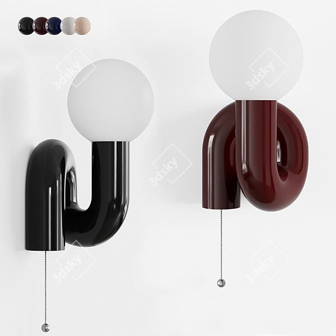 Neotenic Wall Lamp: Sleek and Stylish Illumination 3D model image 1