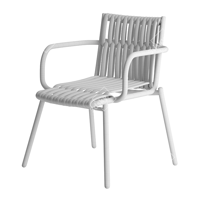 Elegant Loop Armchair: Kun Design 3D model image 5