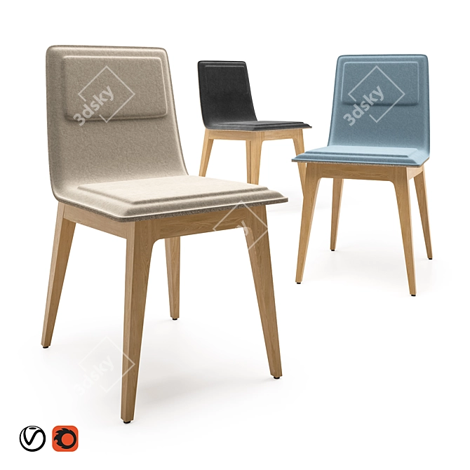 Laia Chair: Sophisticated Design, Exceptional Comfort 3D model image 1