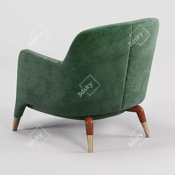 Elegant Molteni Armchair 3D model image 2