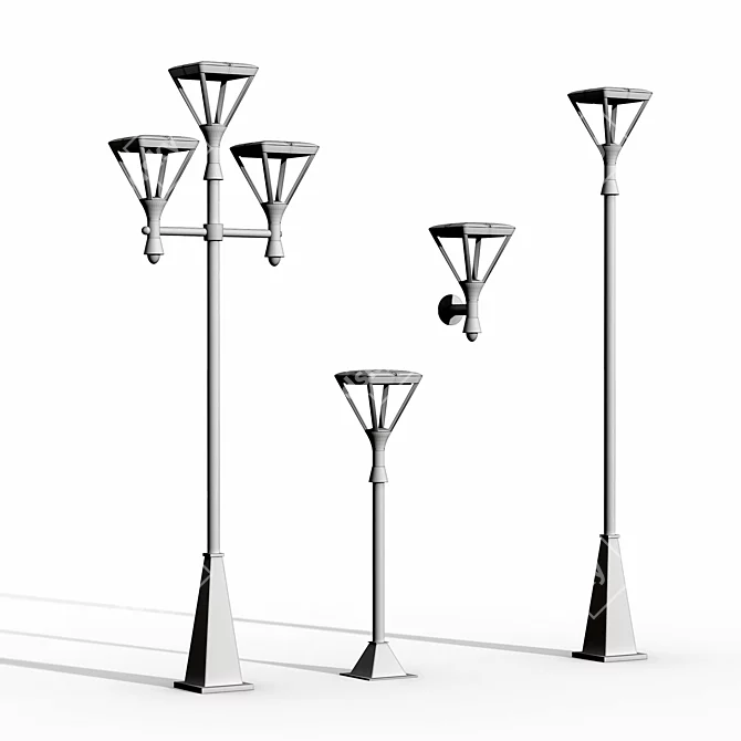 Acacia Street Lamp: Elegant Illumination for Any Setting 3D model image 2