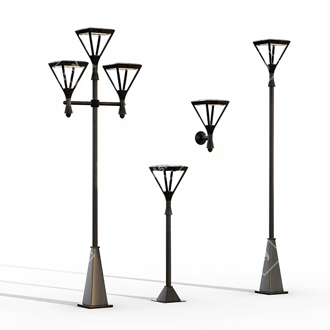 Acacia Street Lamp: Elegant Illumination for Any Setting 3D model image 4