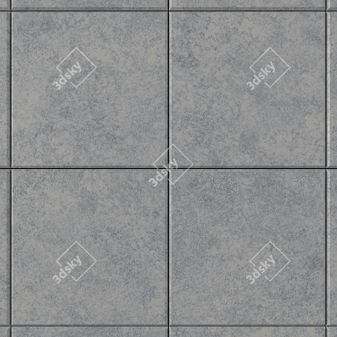 Modern Concrete Wall Tiles 3D model image 2