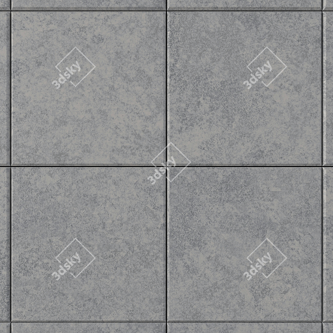 Wind Grey Concrete Wall Tiles - Set of 2 3D model image 2