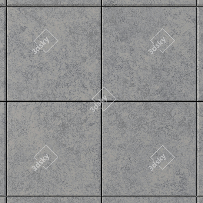Wind Gray Concrete Tiles: Multi-Texture Set 3D model image 2