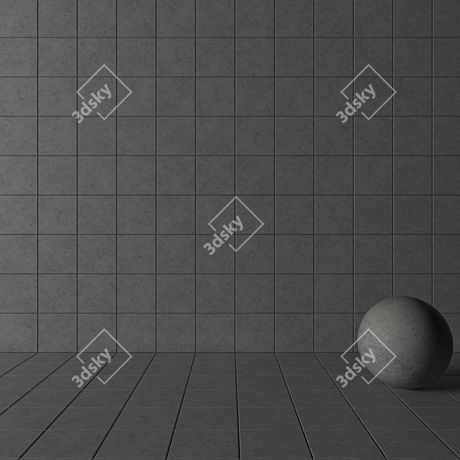 Wind Gray Concrete Tiles: Multi-Texture Set 3D model image 3