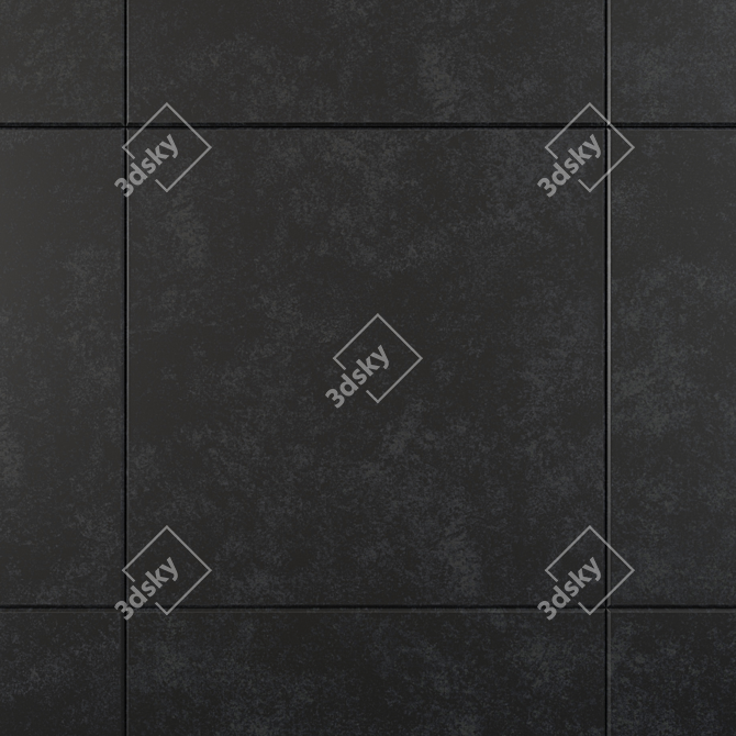 Dark Wind Concrete Wall Tiles Set 3D model image 2