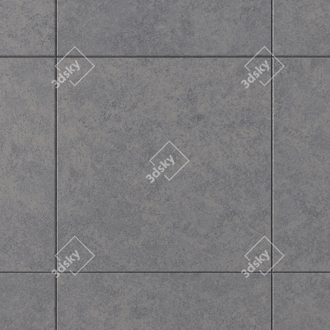 Concrete Wall Tiles - Wind Gray 3D model image 2