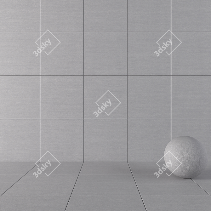 Loft Gray Concrete Wall Tiles 3D model image 1