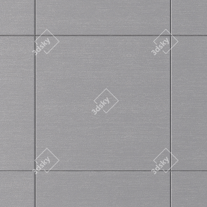 Loft Gray Concrete Wall Tiles 3D model image 2