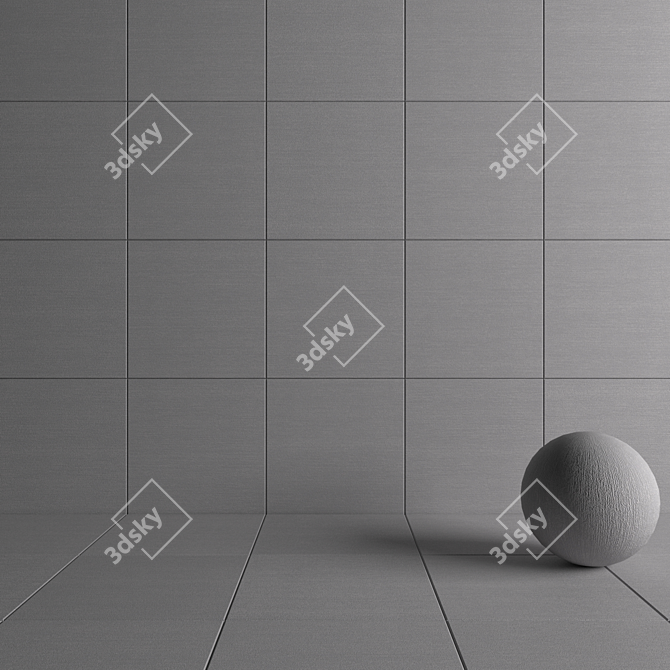 Loft Gray Concrete Wall Tiles 3D model image 4