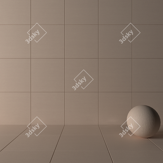 Loft Beige Concrete Wall Tiles: Modern, Versatile Mosaic 3D model image 3