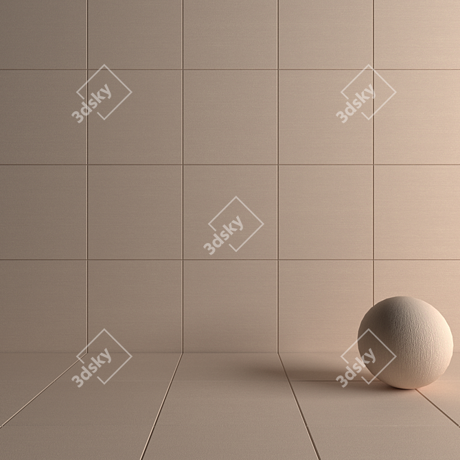 Loft Beige Concrete Wall Tiles: Modern, Versatile Mosaic 3D model image 4