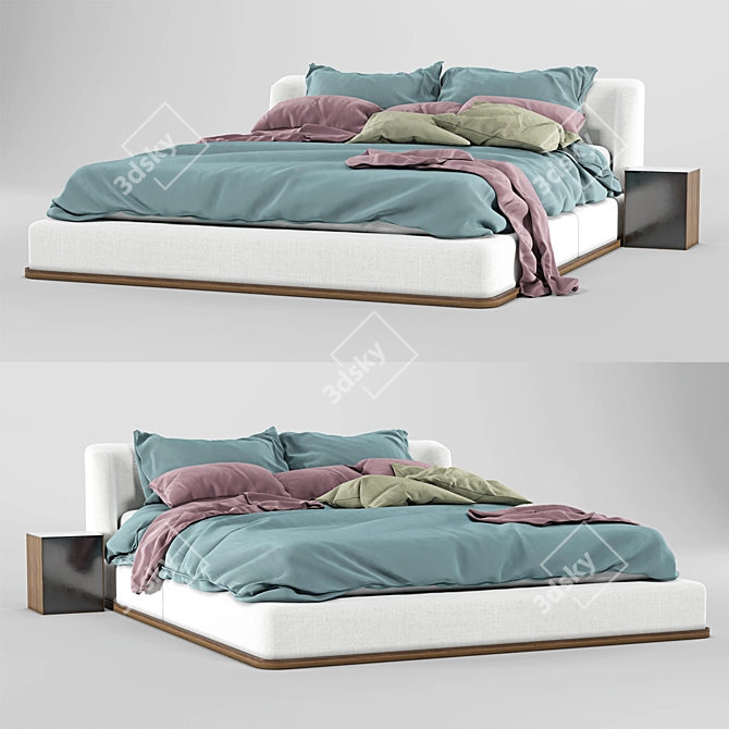 Bonaldo Tonight Bed: Elegant and Stylish 3D model image 1