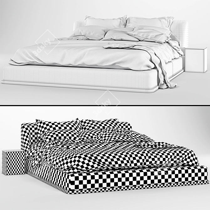 Bonaldo Tonight Bed: Elegant and Stylish 3D model image 3