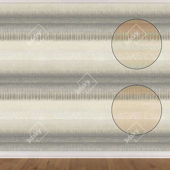 Seamless Wallpaper Set - 3 Colors 3D model image 1