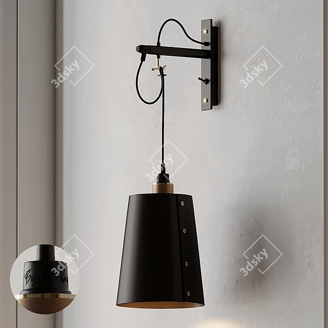 Buster and Punch Hooked Large Wall Light 3D model image 1