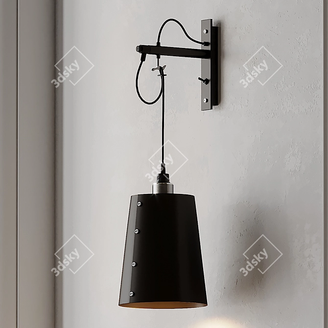 Buster and Punch Hooked Large Wall Light 3D model image 3