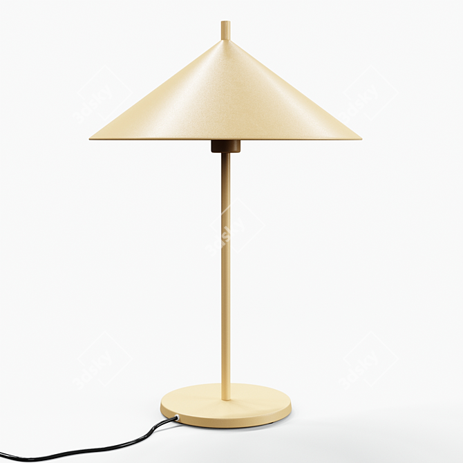 Modern Metal Triangle Table Lamp - 2 Colors 3D model image 1