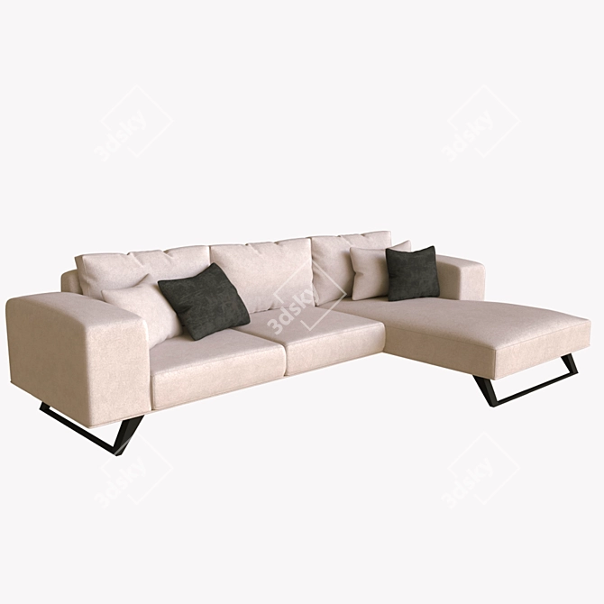 Aniston DMK 17 L-Shaped Sofa 3D model image 2