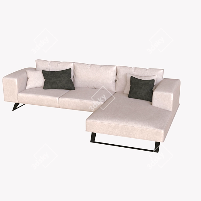 Aniston DMK 17 L-Shaped Sofa 3D model image 3