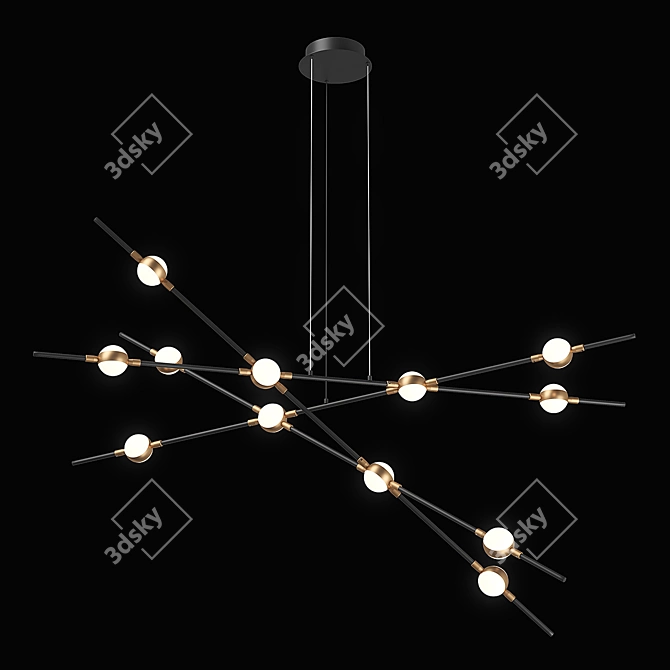 Modern LED Pendant Light - Bergamo 3D model image 2