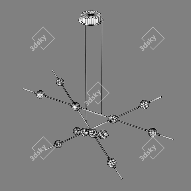 Modern LED Pendant Light - Bergamo 3D model image 4