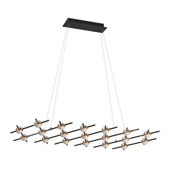 Modern Pendant Light: Bergamo Lightstar 3D model image 1