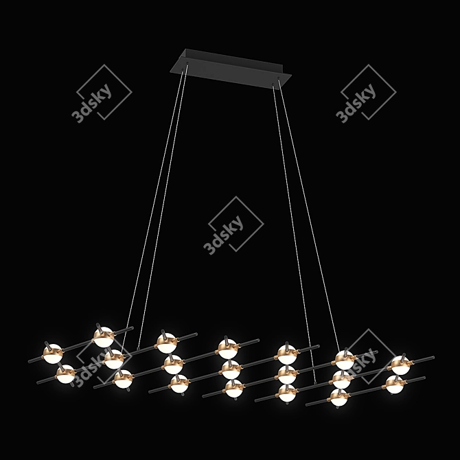 Modern Pendant Light: Bergamo Lightstar 3D model image 2