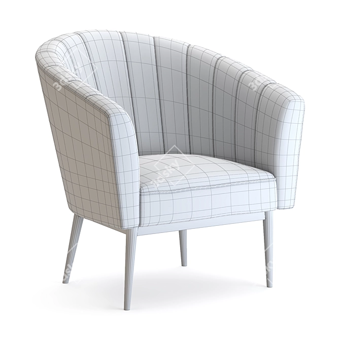 Colorful Comfort: Kester Armchair 3D model image 4