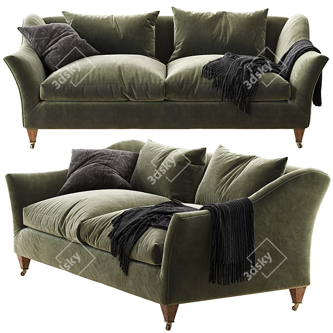 Elegant Drawing Room Sofa 3D model image 2