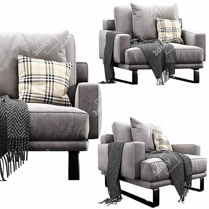 Rex Armchair: Modern Comfort and Style 3D model image 2