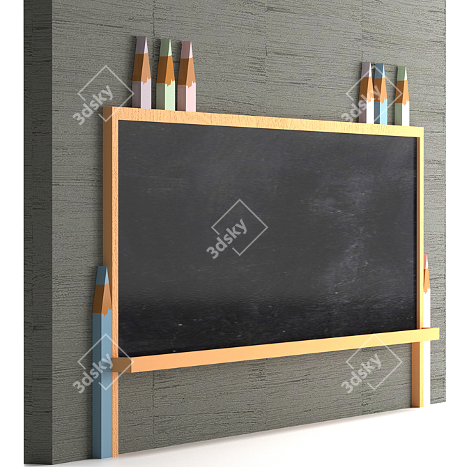 Versatile Writing Board with CNC Pens 3D model image 2